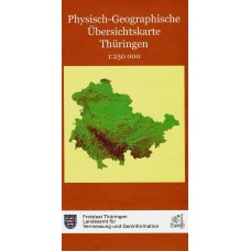 Physisch-Geographische Übersichtskarte Thüringen